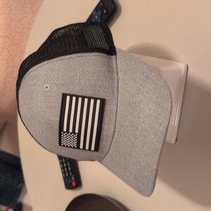 Black and grey trucker hat